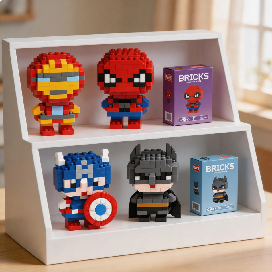 Building Block Mini - Spider-Man, Iron Man, Captain America &