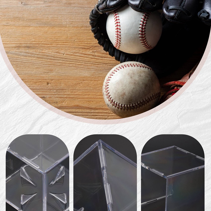 4Pcs Baseball Display Case,UV  - Display Case Acrylic ulasan dan harga