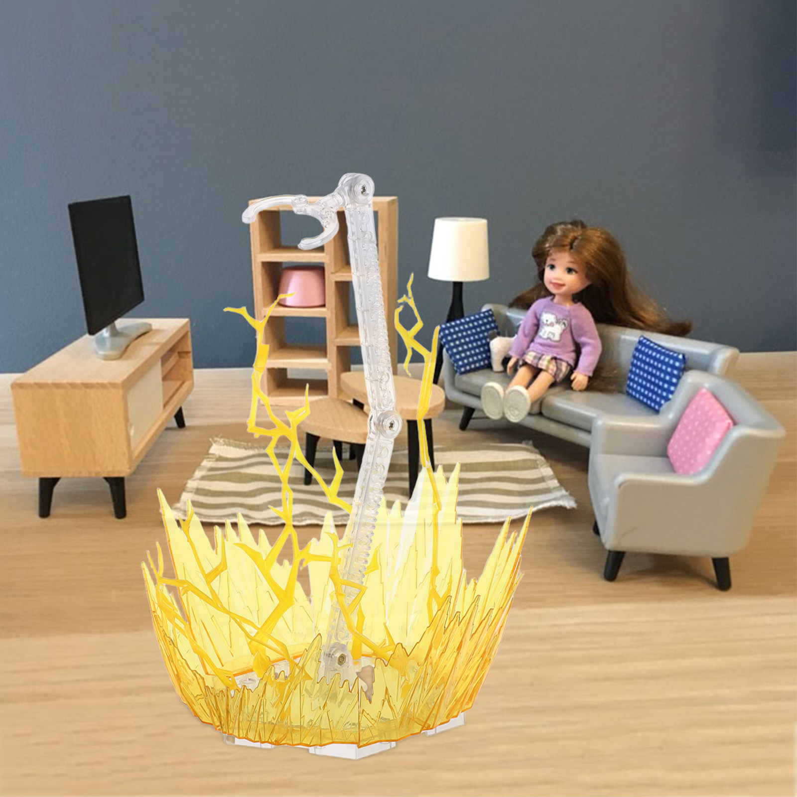 Adjustable Clear Acrylic Actio - Action Figure Stand ulasan dan harga