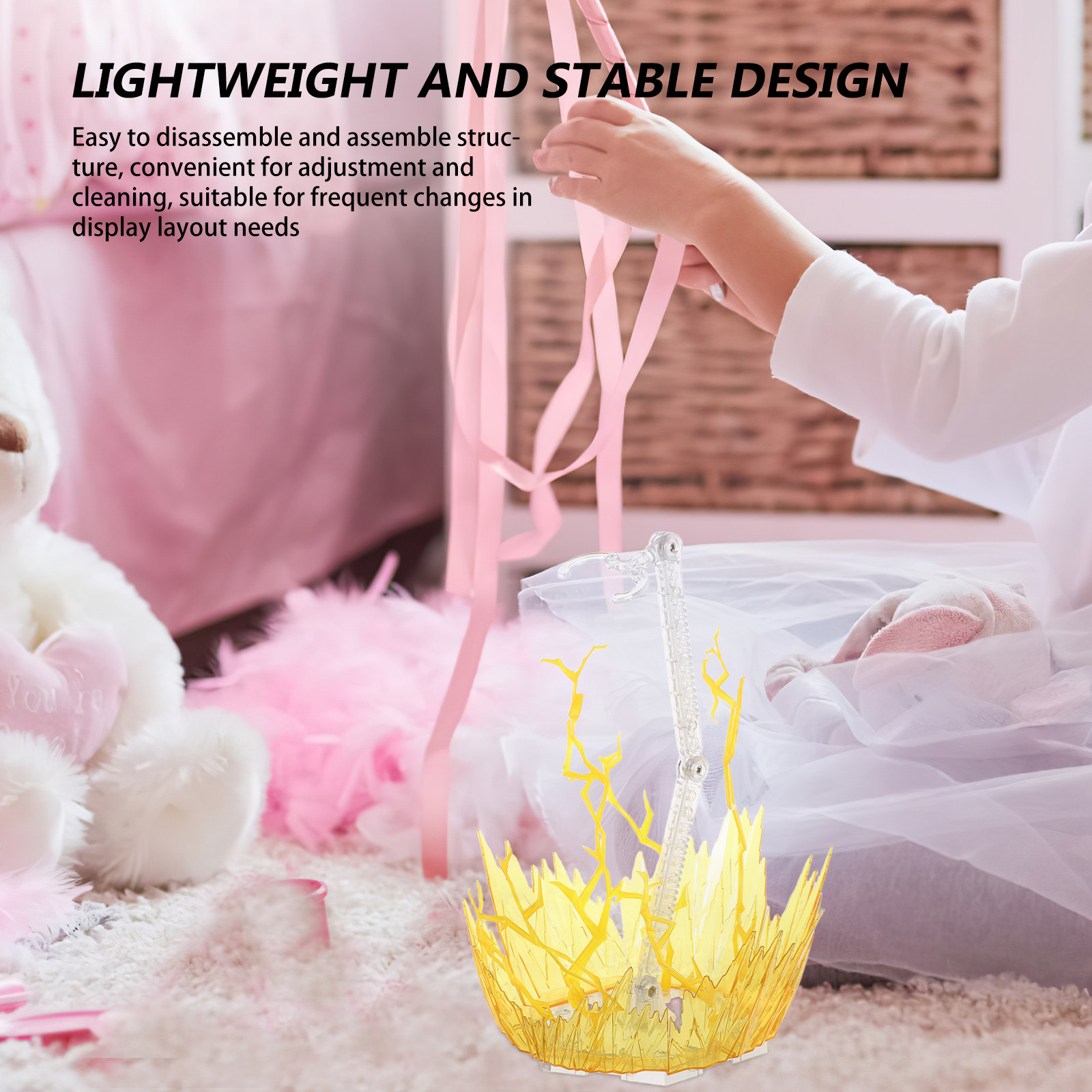 Adjustable Clear Acrylic Actio - Action Figure Stand ulasan dan harga