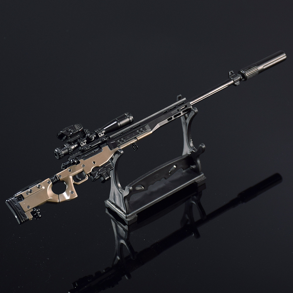 24cm Zinc Alloy AWM Sniper Rif - Action Figure Stand ulasan dan harga