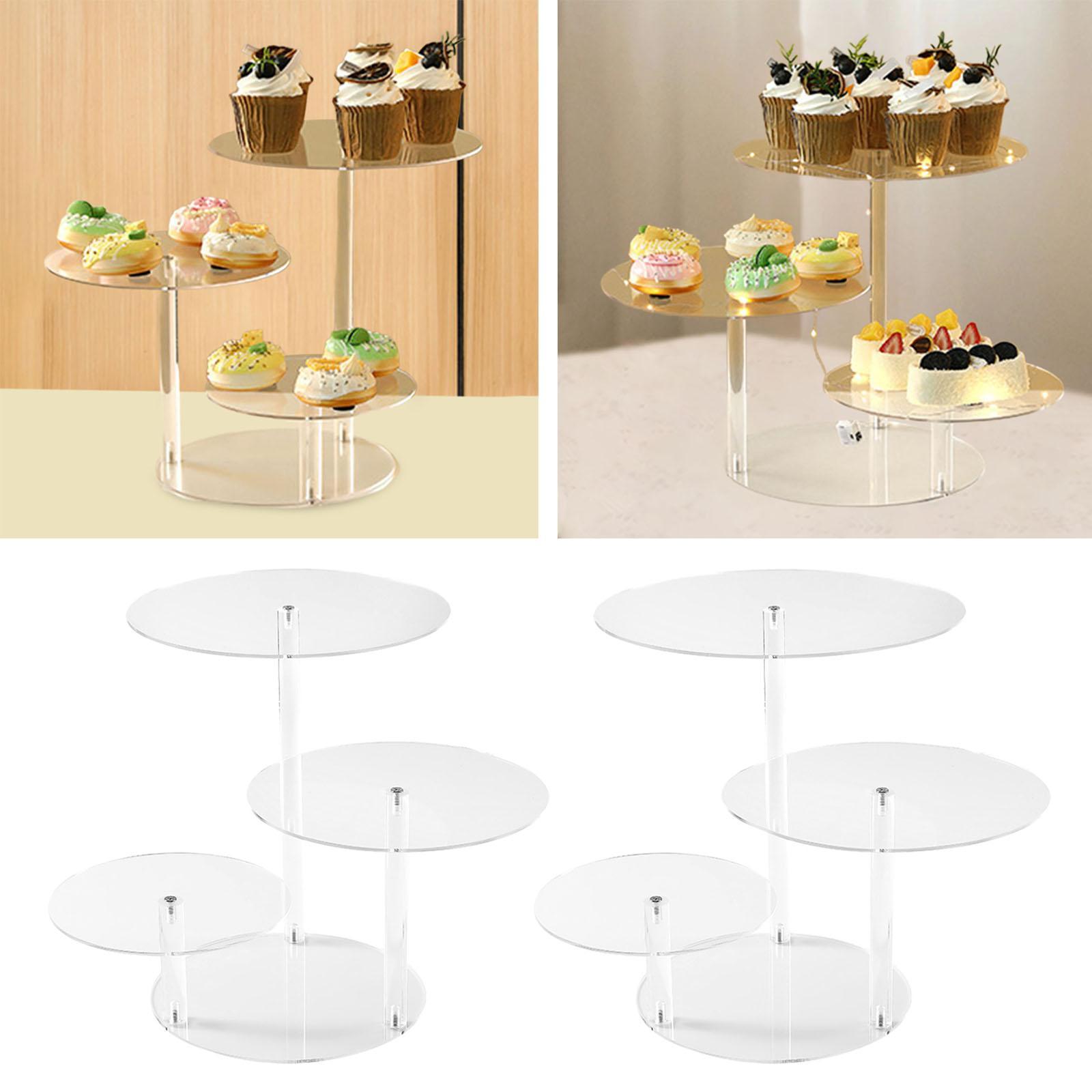 3 Tier Acrylic Cake Display St - Display Risers Set ulasan dan harga