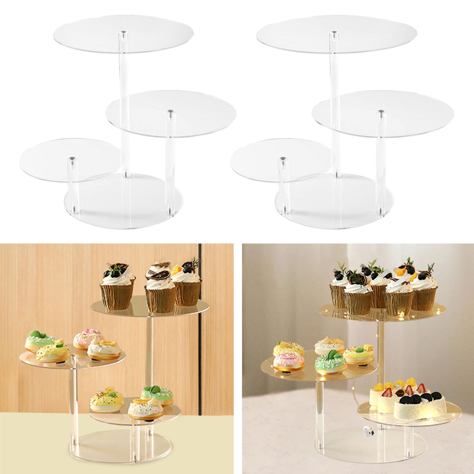 3 Tier Acrylic Cake Display St - Display Risers Set ulasan dan harga